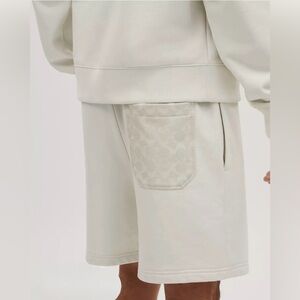 Coach Signature Sweat Shorts Off White Size Small